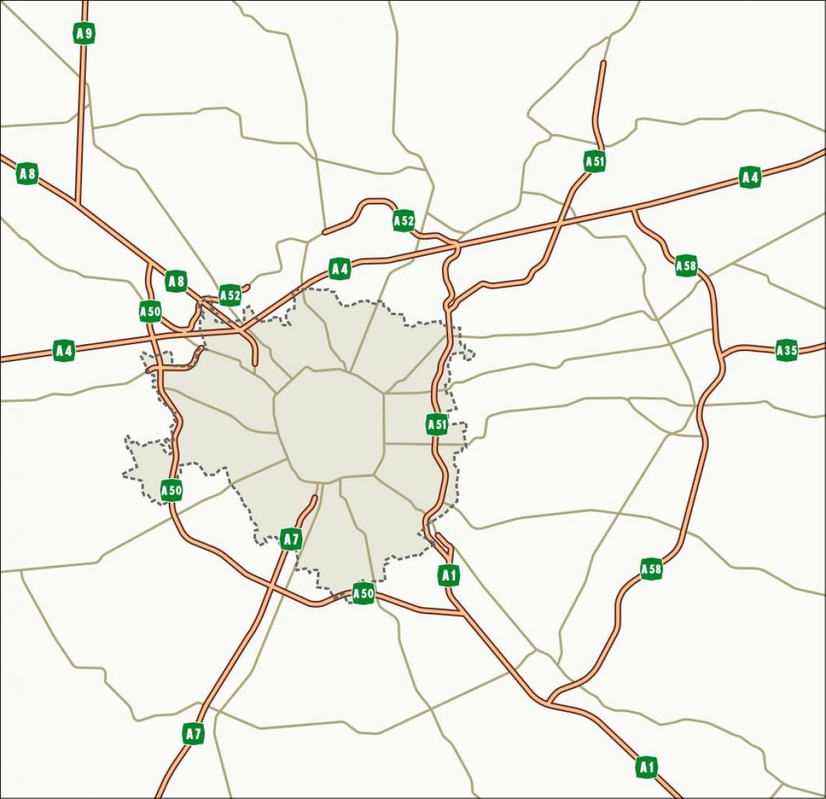 ミラノの道路地図